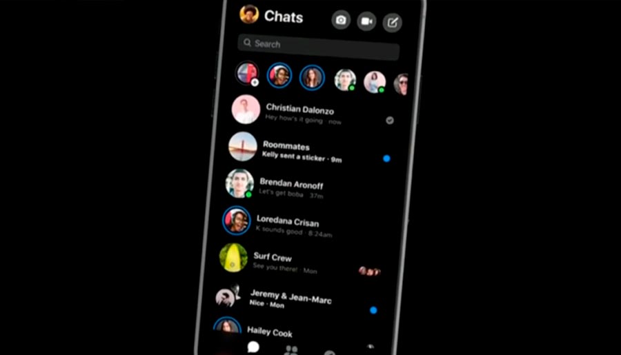 Activa el modo oscuro de Facebook Messenger